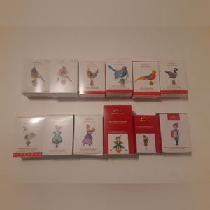 Set 12 days of Christmas ornaments